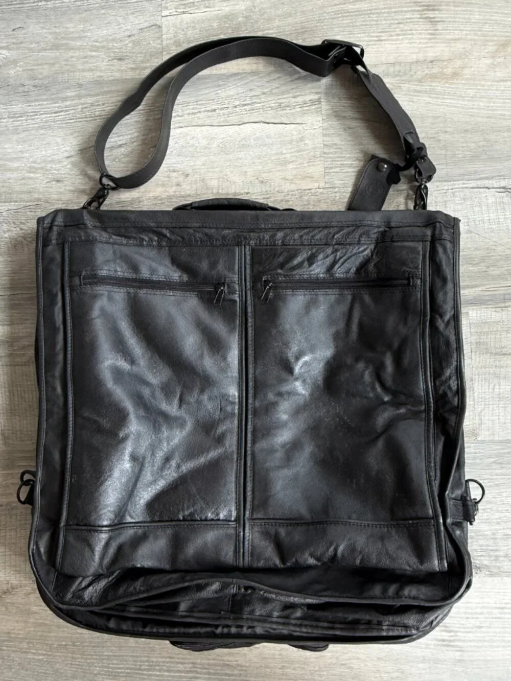 Genuine Leather Top Grain Leather Suit Carrier